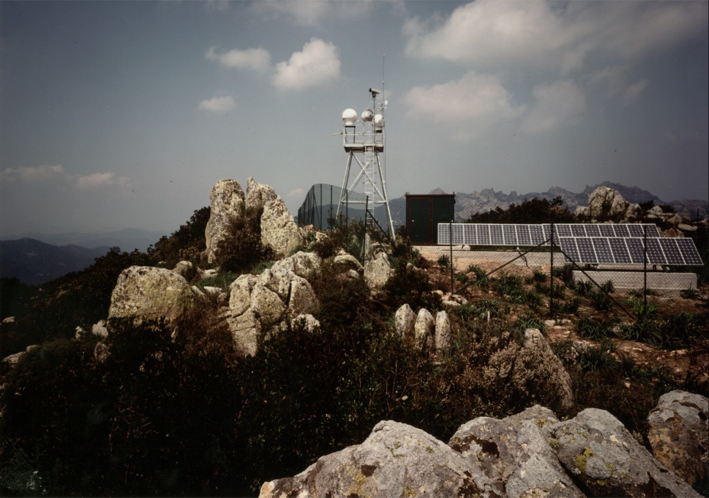 Historic BSDS remote monitoring station on a rocky mountain site