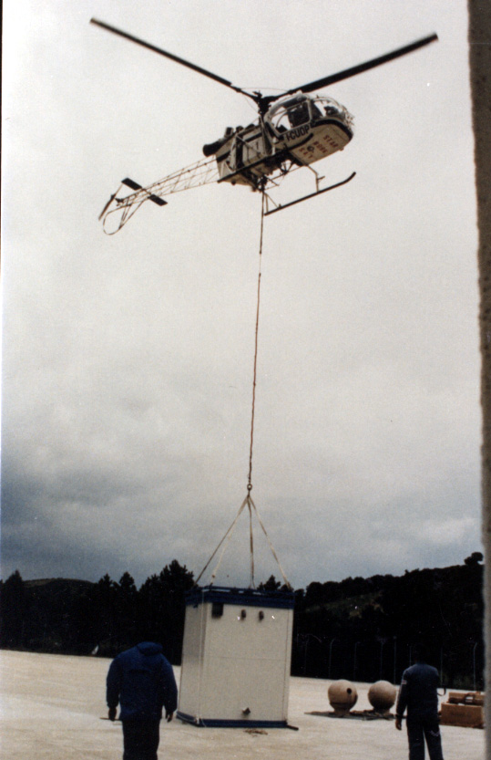 Historic helicopter installation of a BSDS monitoring unit